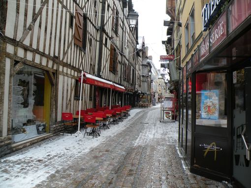  ruelle piétonne en hiver